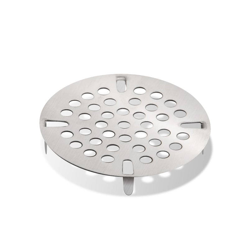STEADYKLEEN - 3-inch Commercial Sink Strainer, Flat Kitchen Sink Strainer with Tabs, Install on 3-inch Sink Drain, Durable Sink Strainer Basket Alternative for Twist Waste Drain on 3 Compartment Sink - Image 1